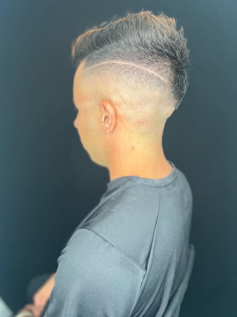 Teen Haircut with Line Work