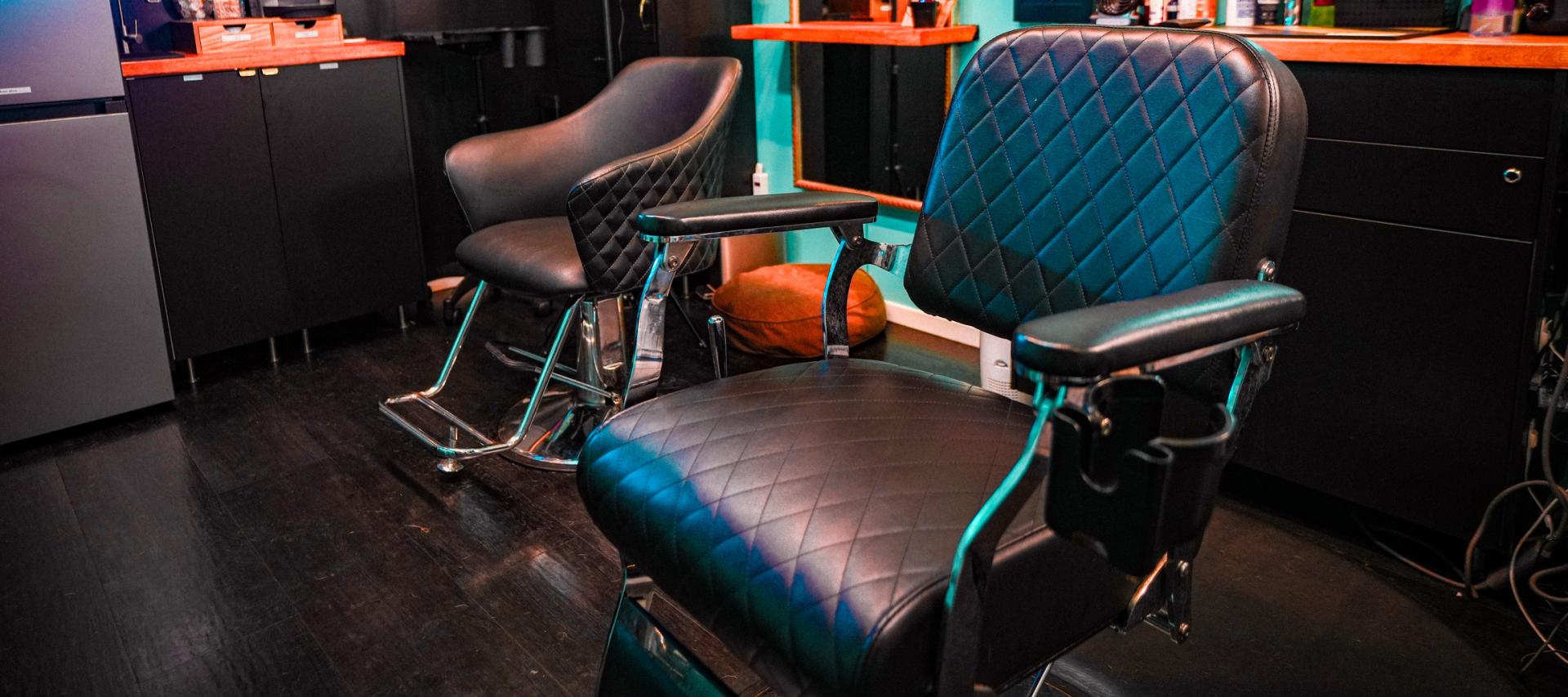 The Timberlodge Parlor barber shop and hair salon chairs