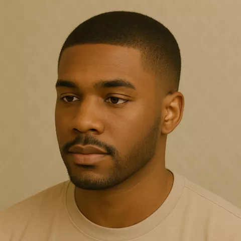 Black men's fade haircut
