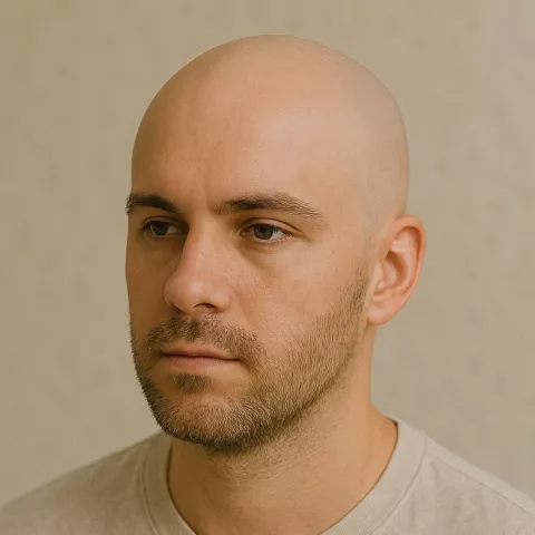 Men's shaved head