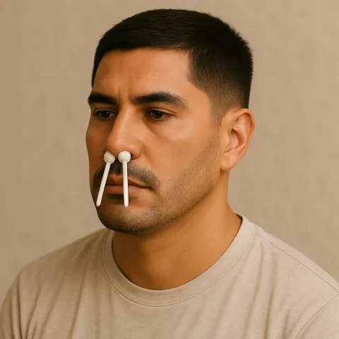 Nose waxing service