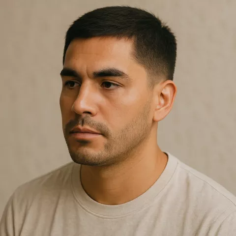 Men's short haircut